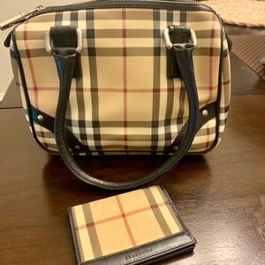 Burberry Check Bag and Card Holder